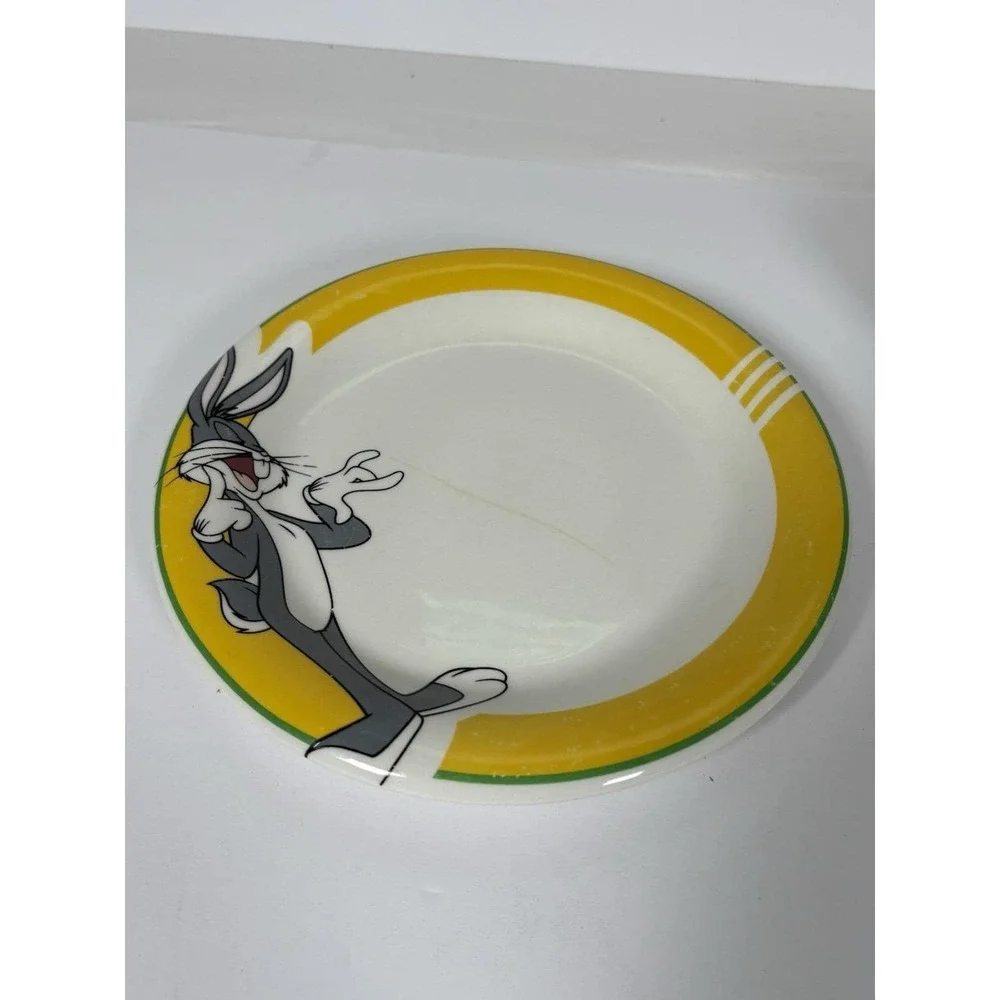 Looney Tunes Bugs Bunny Kids Dish Set 3-Piece Plate Bowl Cup Gibson 1998